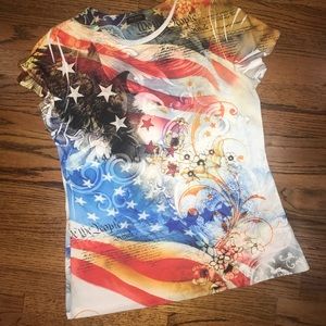 NWOT Patriotic Short-sleeve top